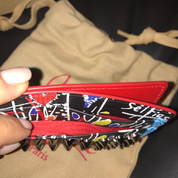 Christian Louboutin Spike Embellished Card Holder - Picture 6 of 6